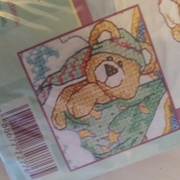 Dimensions Baby Hugs cross stitch kit bear bundles bibs Kit Made in the USA - Picture 4 of 13